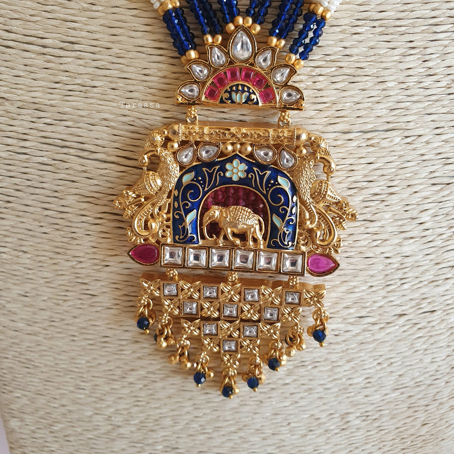 Pearl and Navy Bridal Set