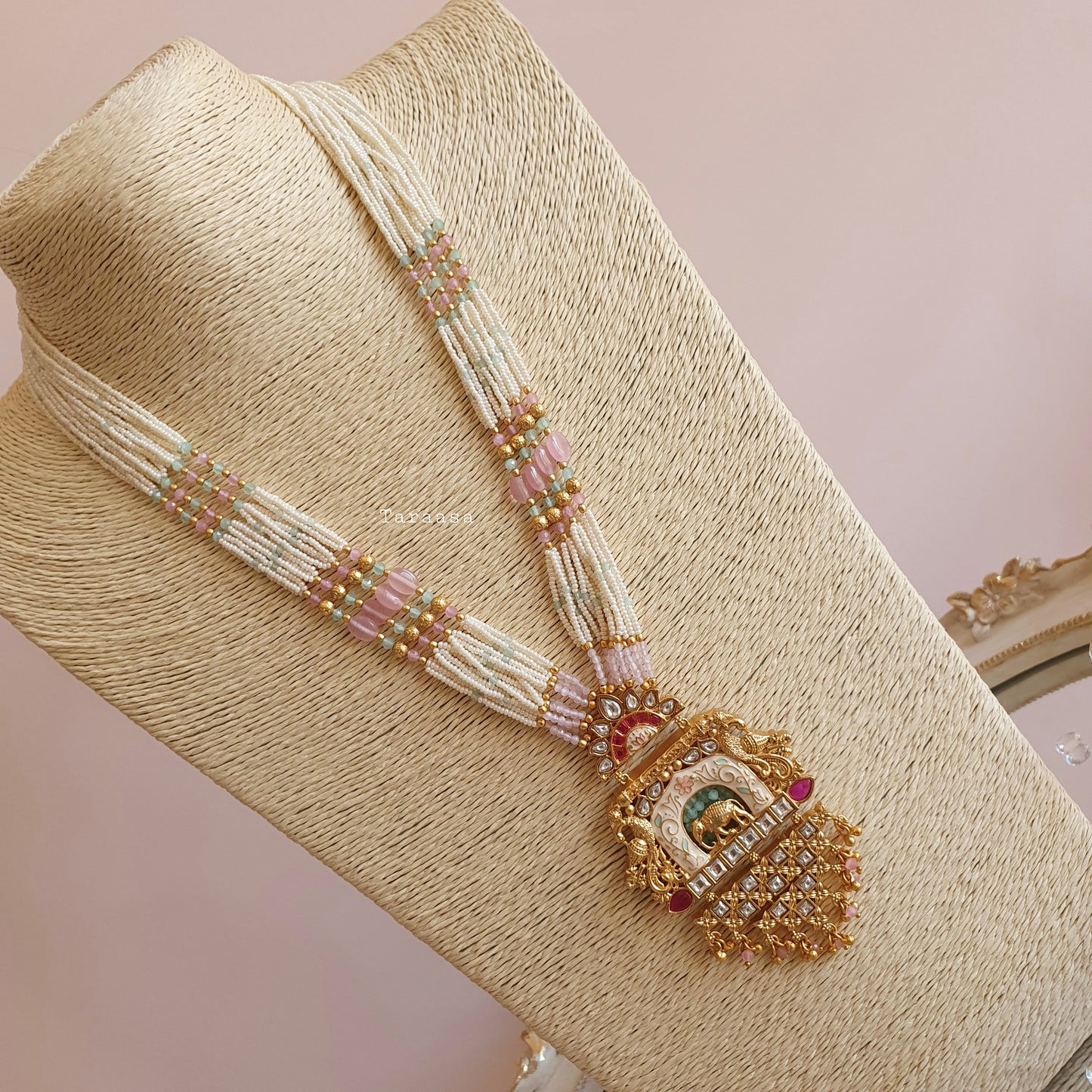 Pearl and Pink Bridal Set