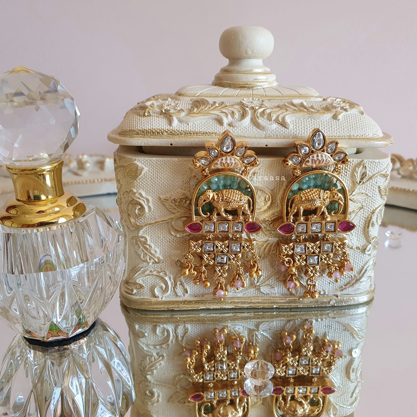 Pearl and Pink Bridal Set