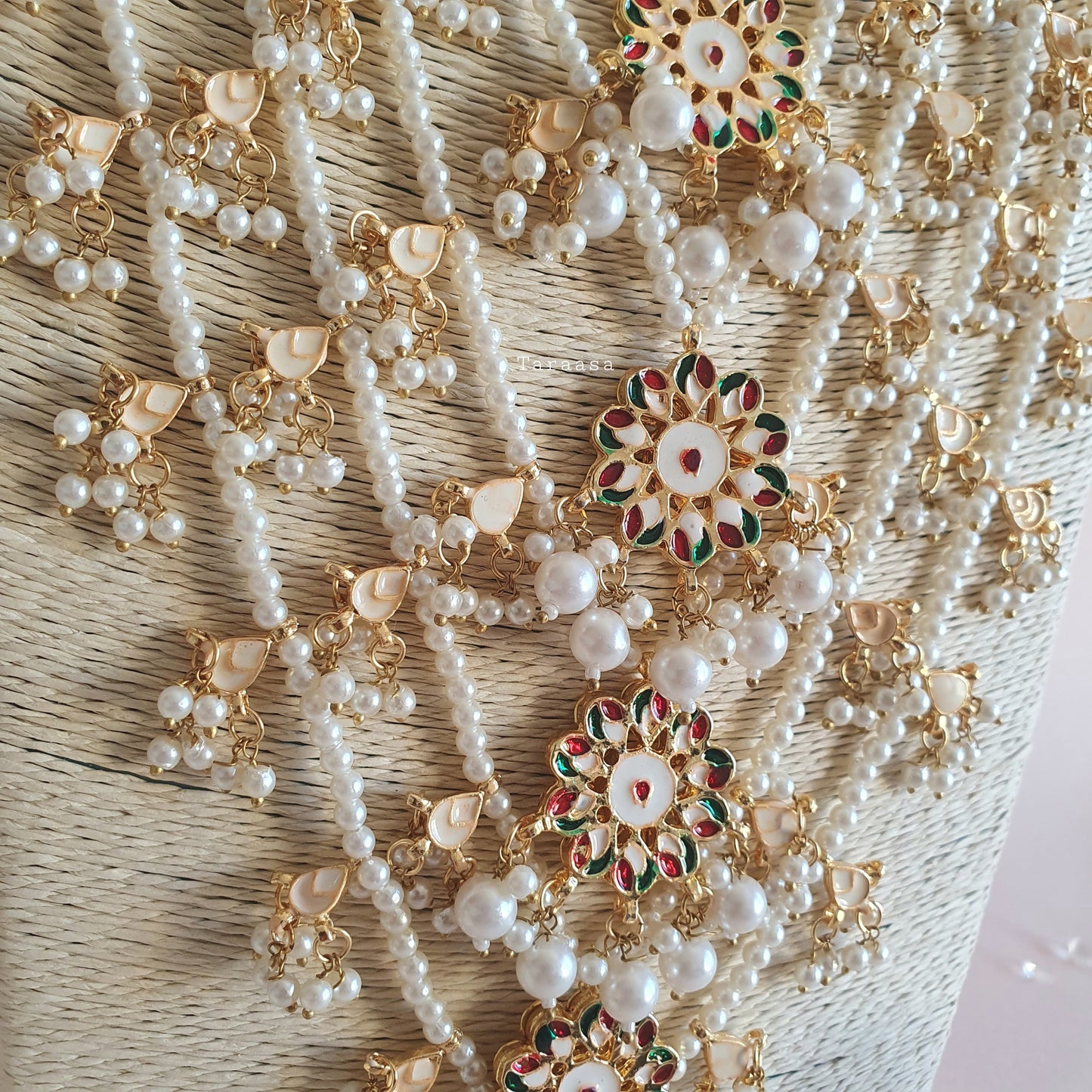 Multi-Layered Pearl Kundan Haar