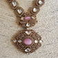 Kundan Necklace Set - Pink