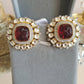 Royal Red Kundan Studs