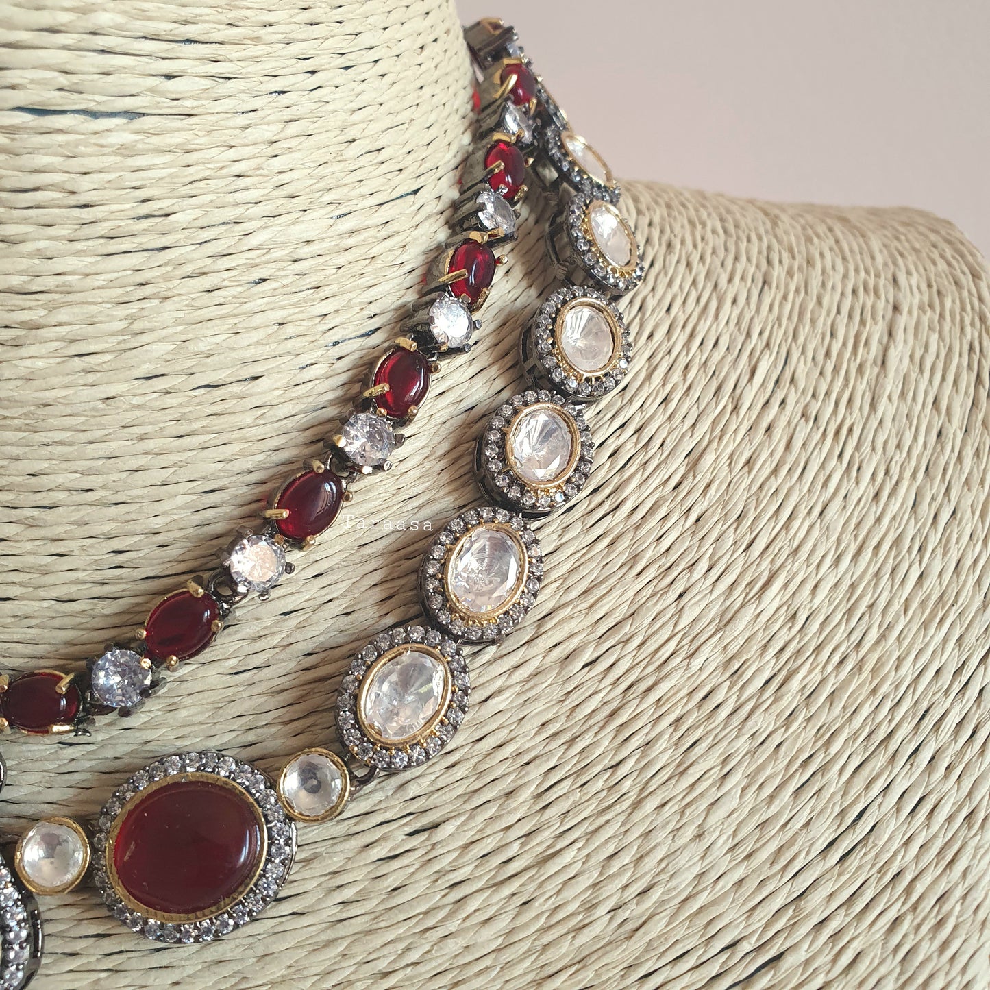 Double Kundan Ruby Choker