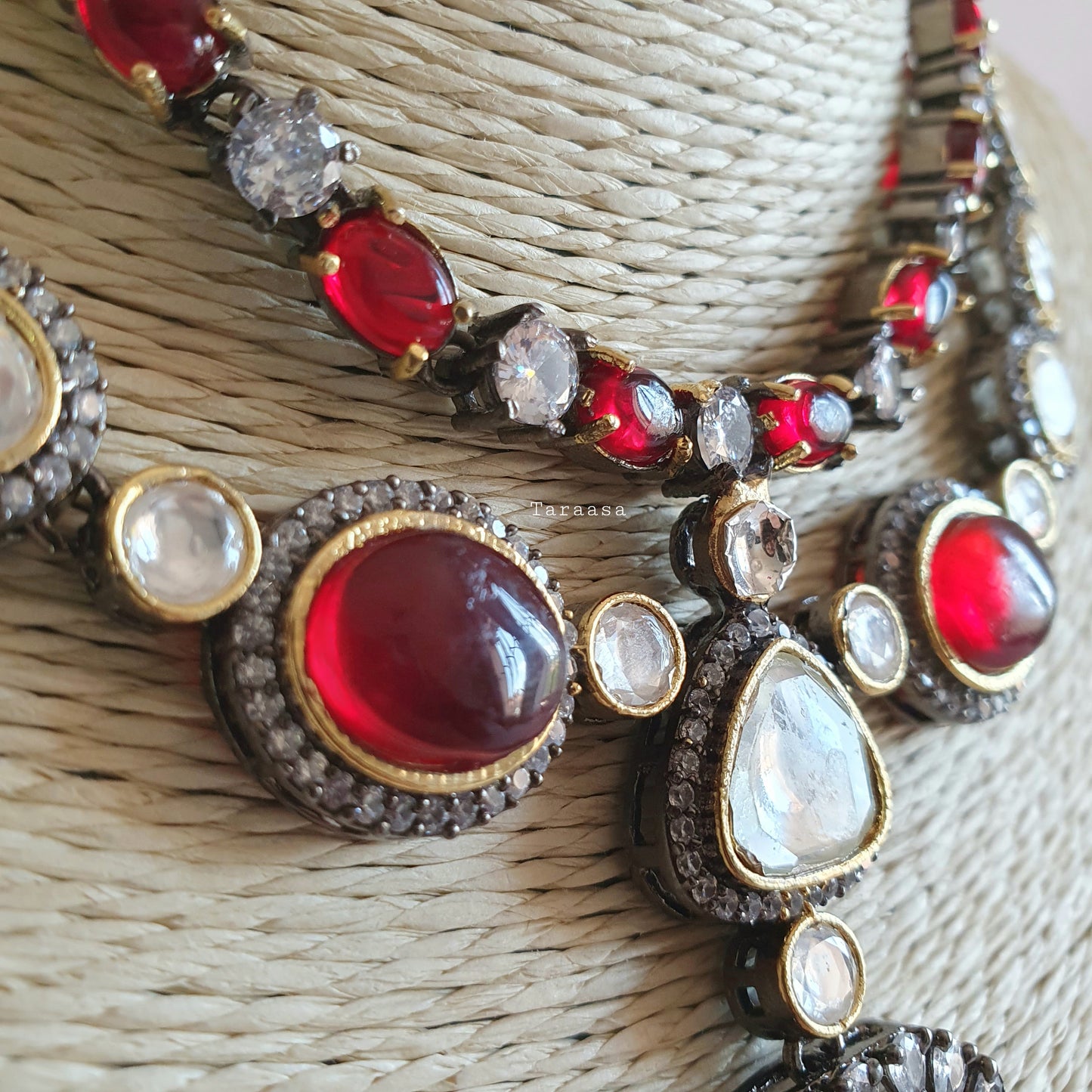 Double Kundan Ruby Choker