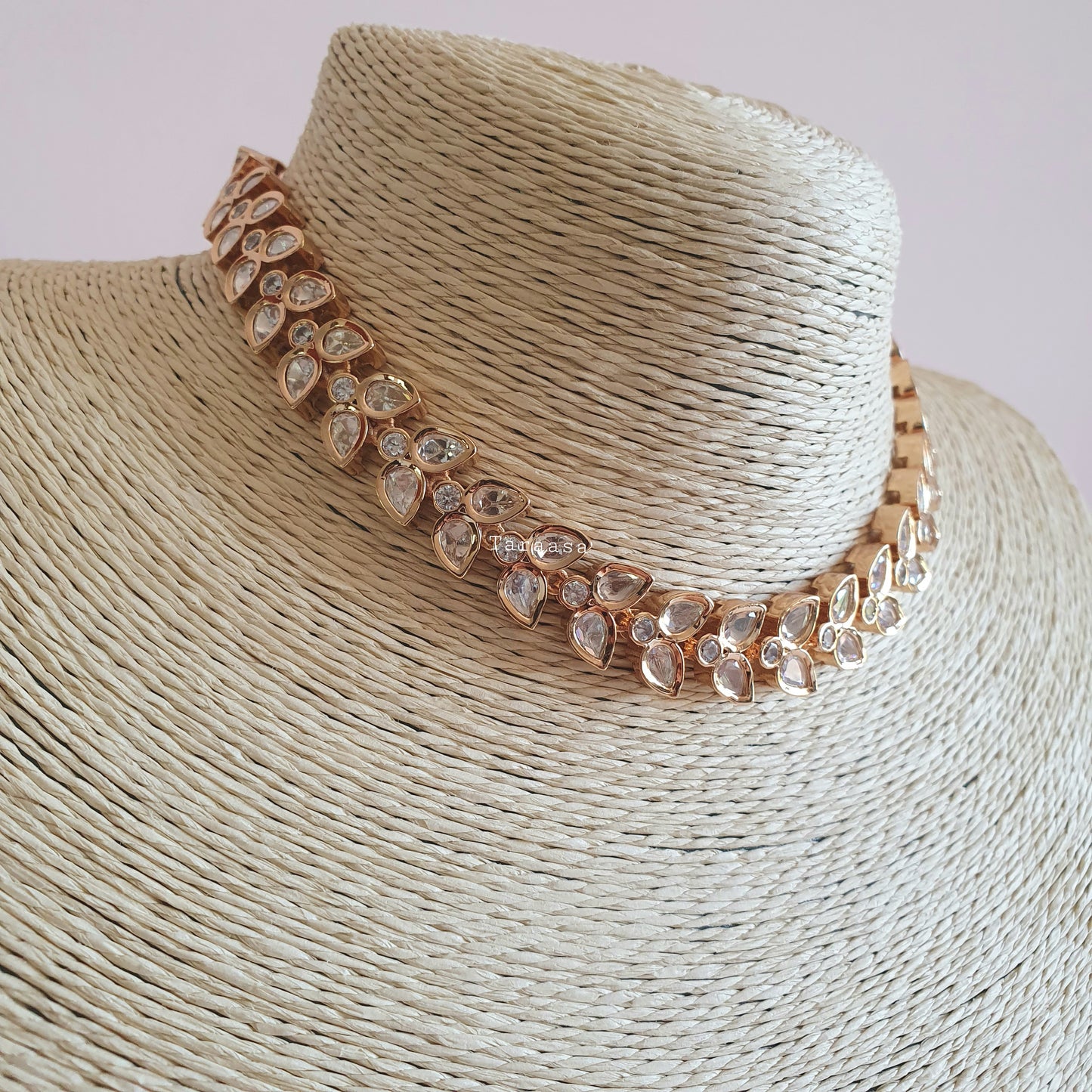 Rose Gold Leaf Choker