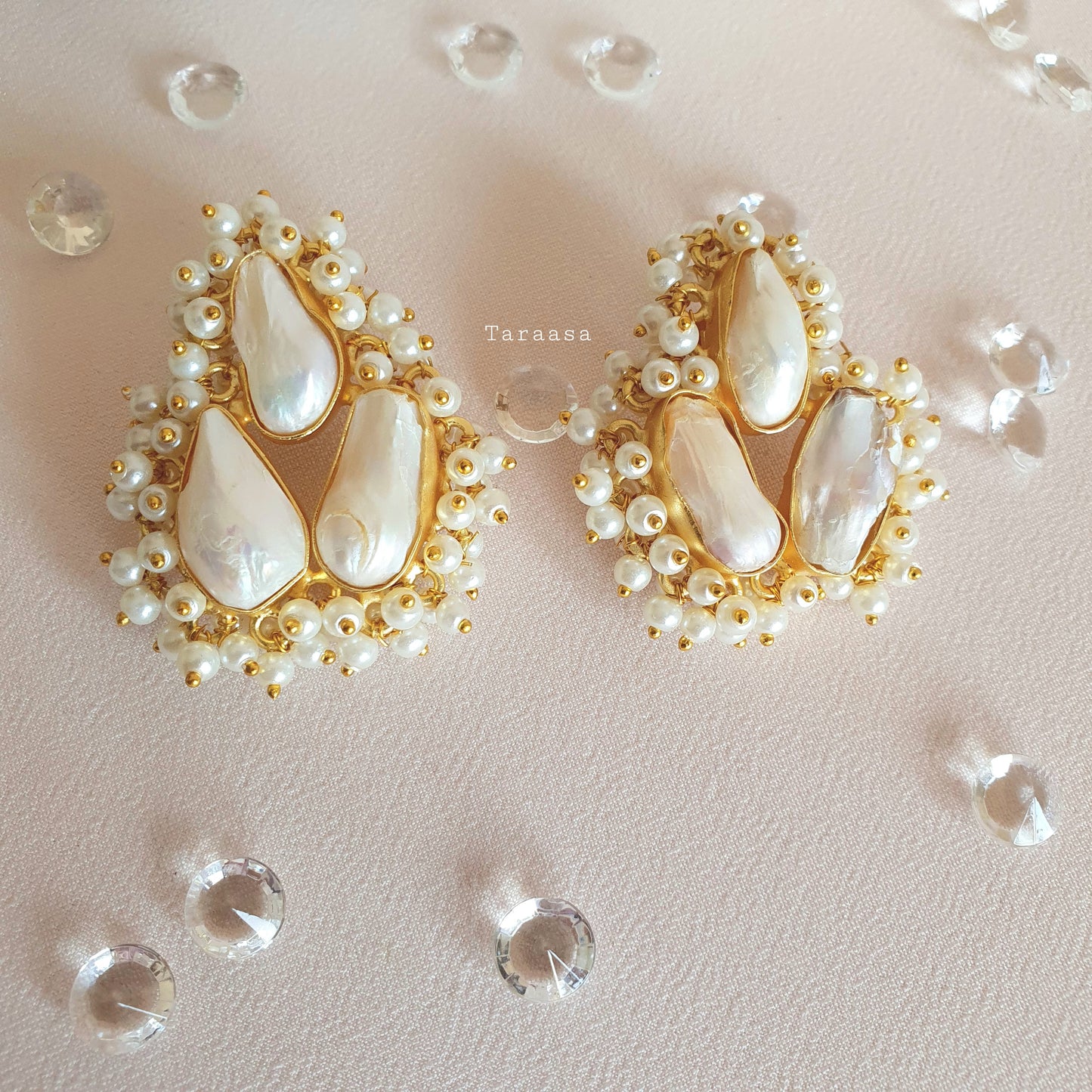 Baroque Freshwater Earrings & Tikka