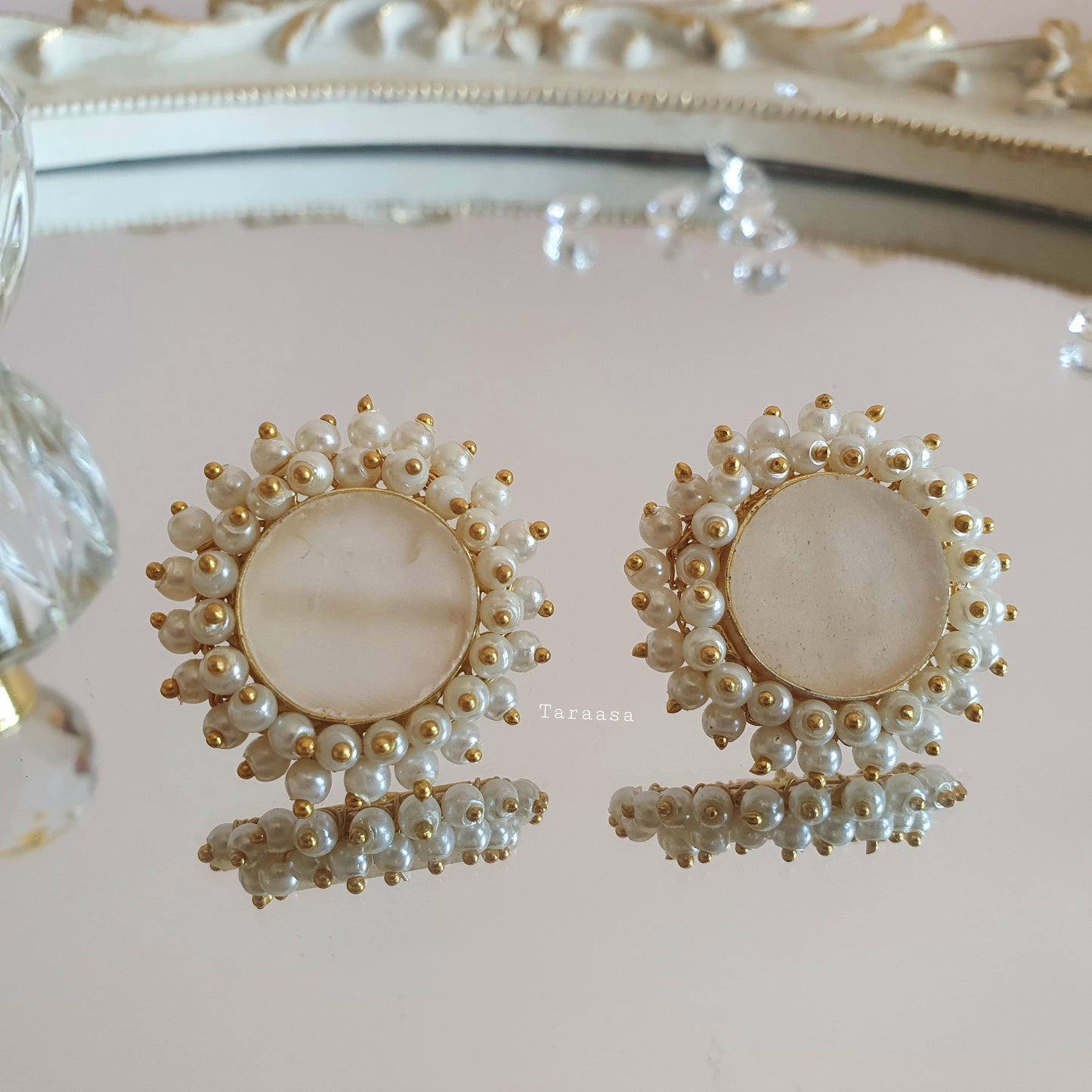 Snow Quartz Crystal Earrings