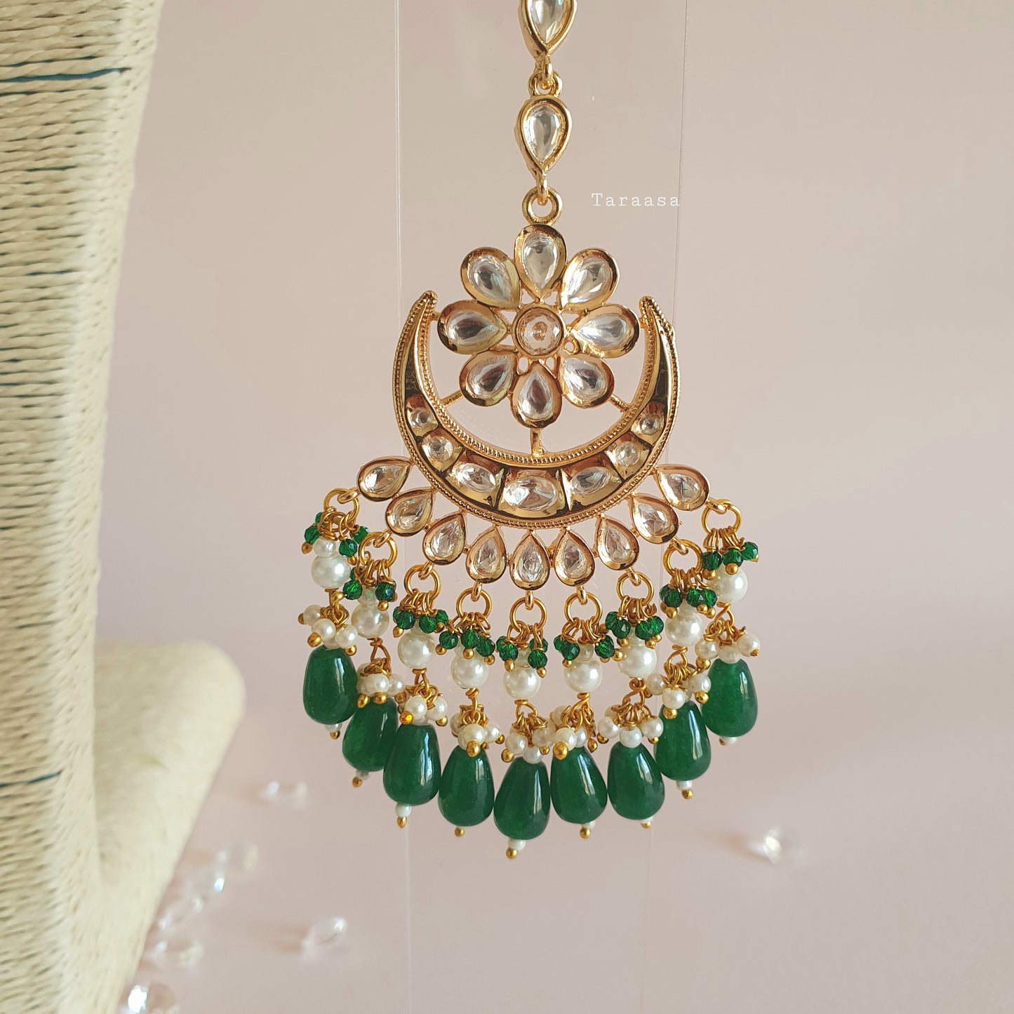 Kundan Bridal Set - Emerald Green