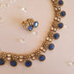 Moissanite Sapphire Necklace Set