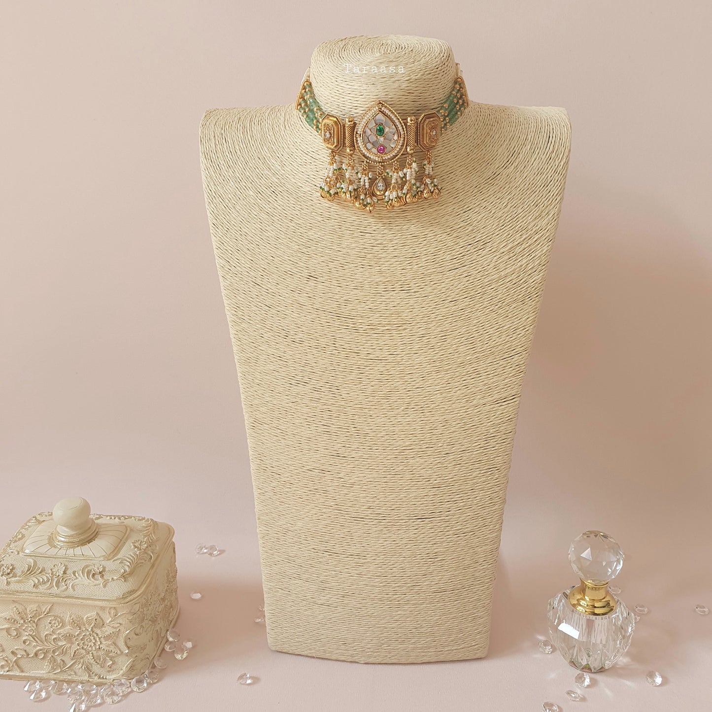 Heritage Mother of Pearl Set Green & Pink