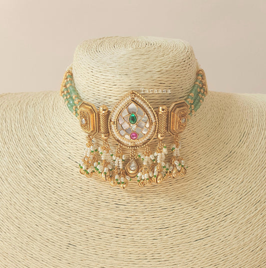 Heritage Mother of Pearl Set Green & Pink