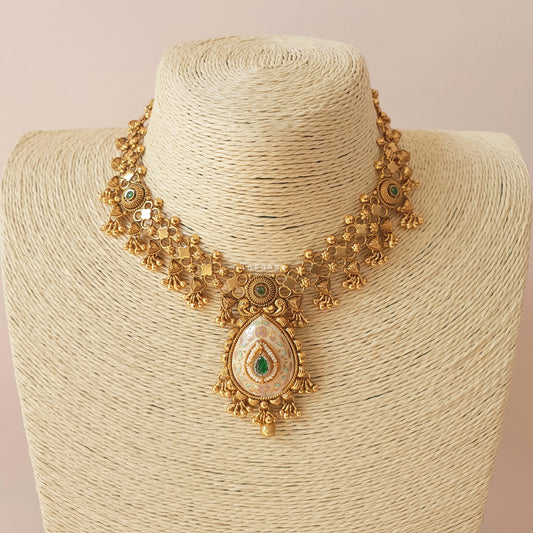 Heritage Meenakari Choker Emerald