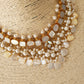 Mother of Pearl Necklace Set Flat Drops