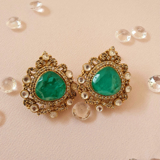 Carribean Sea Kundan Studs