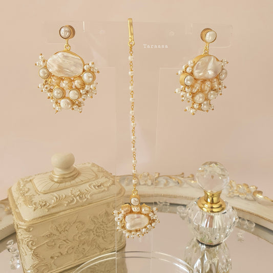 Mother of Pearl Maang Tikka Set