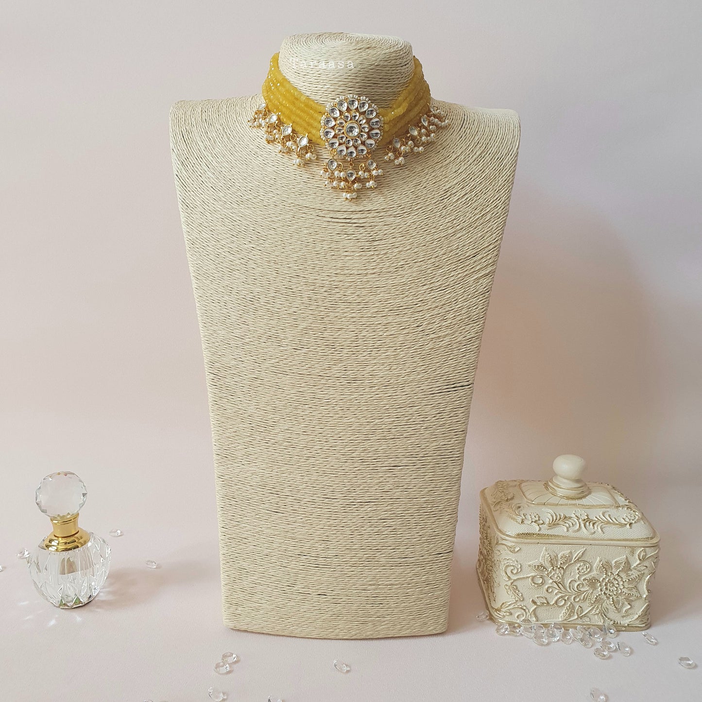 Mustard Kundan Choker