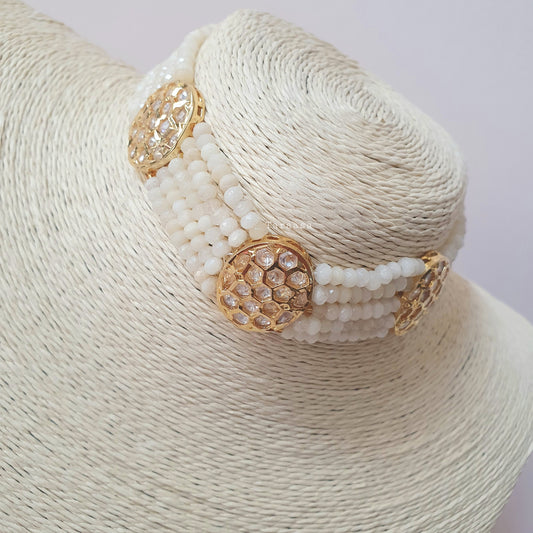 White Kundan Choker