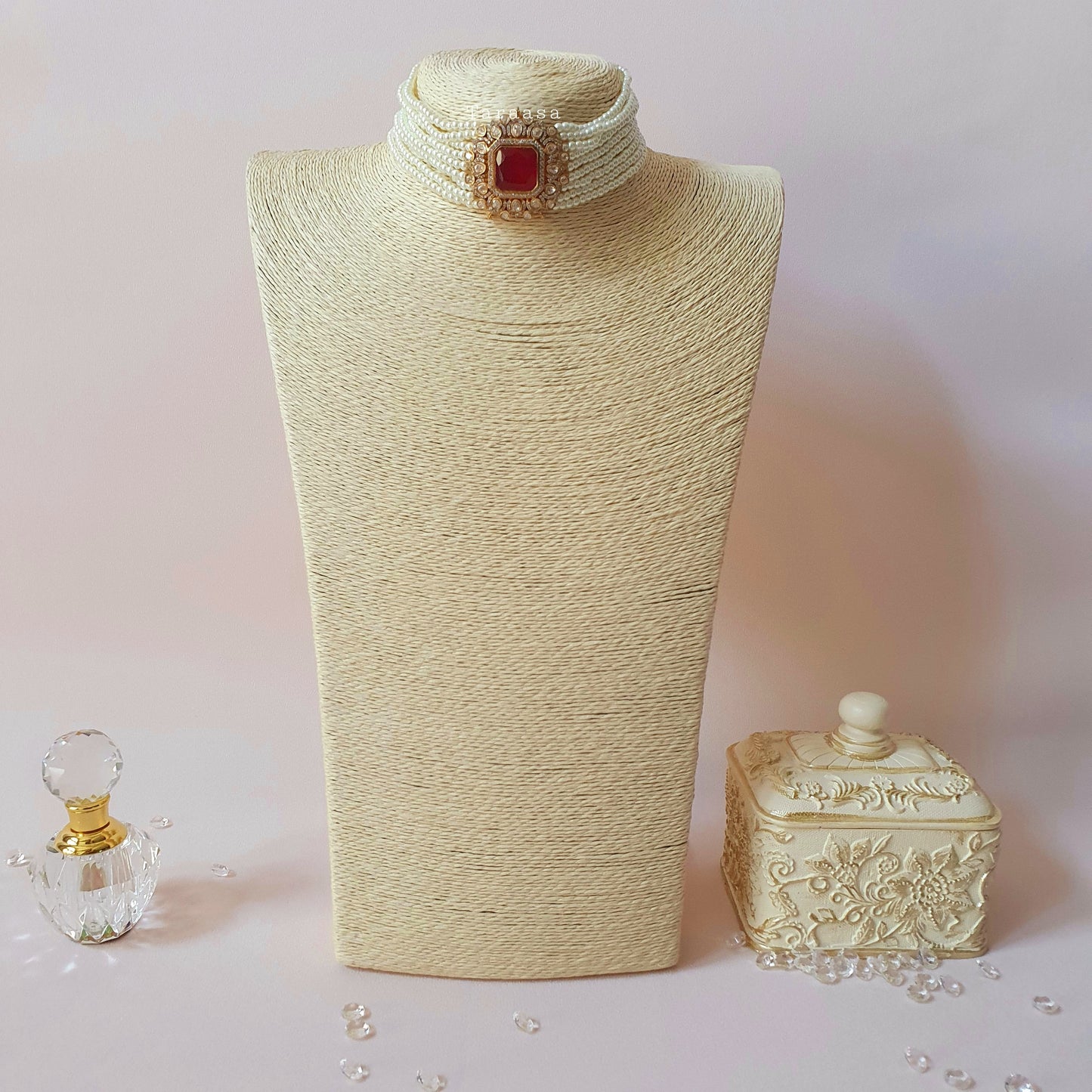 Cerise Moissanite Choker