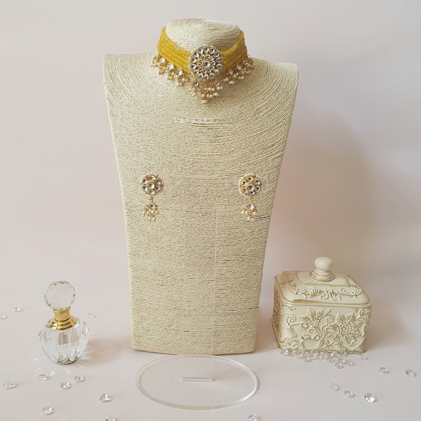 Mustard Kundan Choker