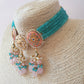 Peruvian Blue & Coral Meenakari Choker
