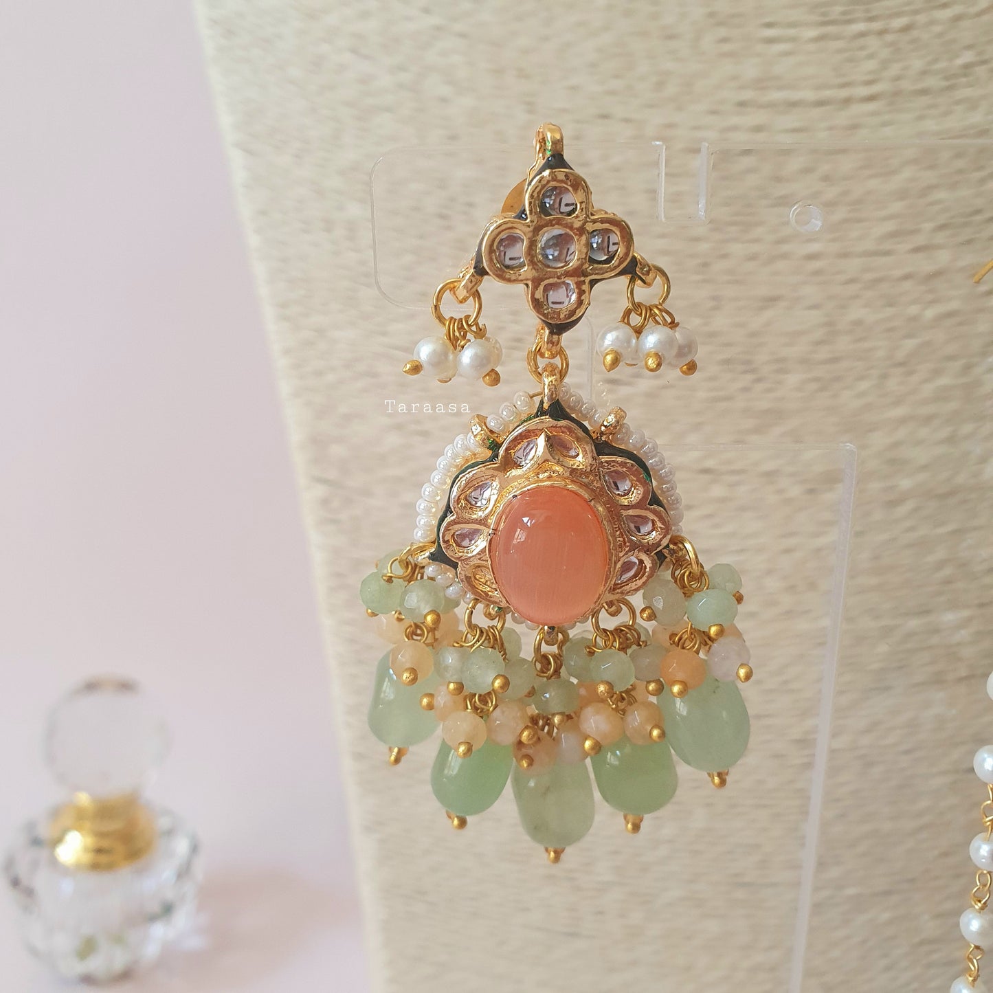 Peach Meenakari Choker