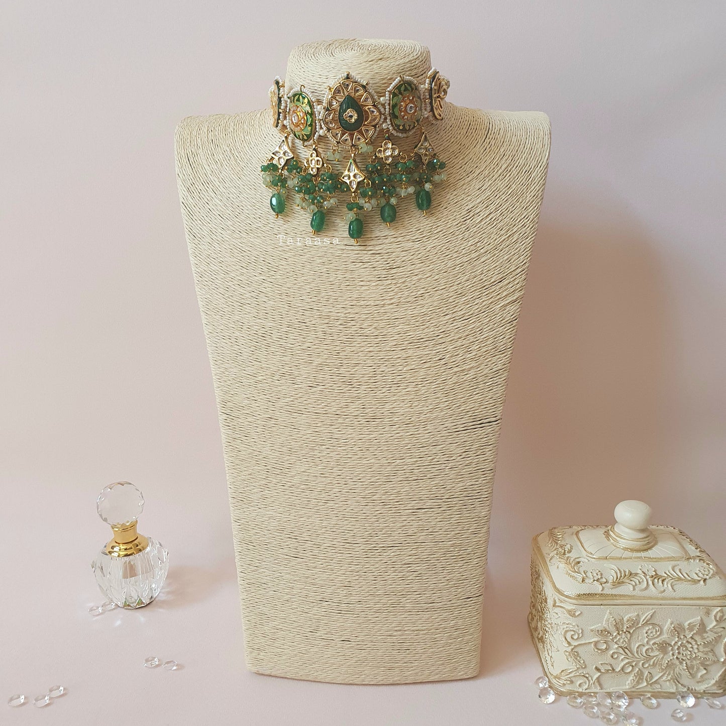 Emerald Meenakari Choker