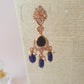 Navy Blue Kundan Set