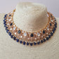 Navy Blue Kundan Set
