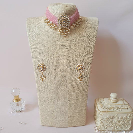 Pink Kundan Choker