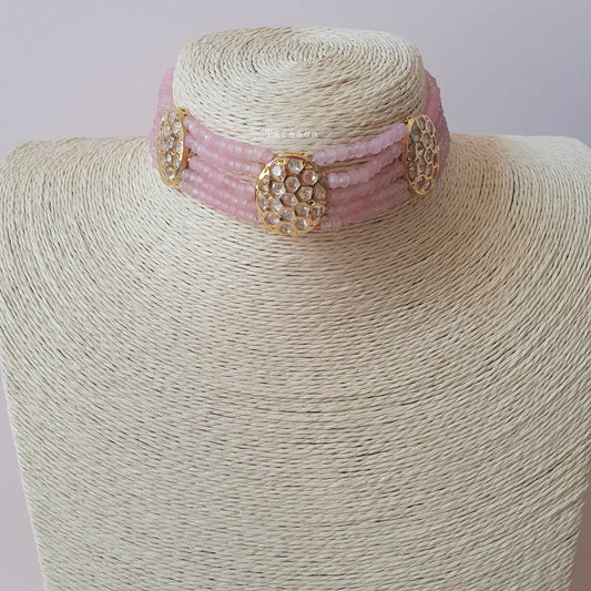 Pink Kundan Choker