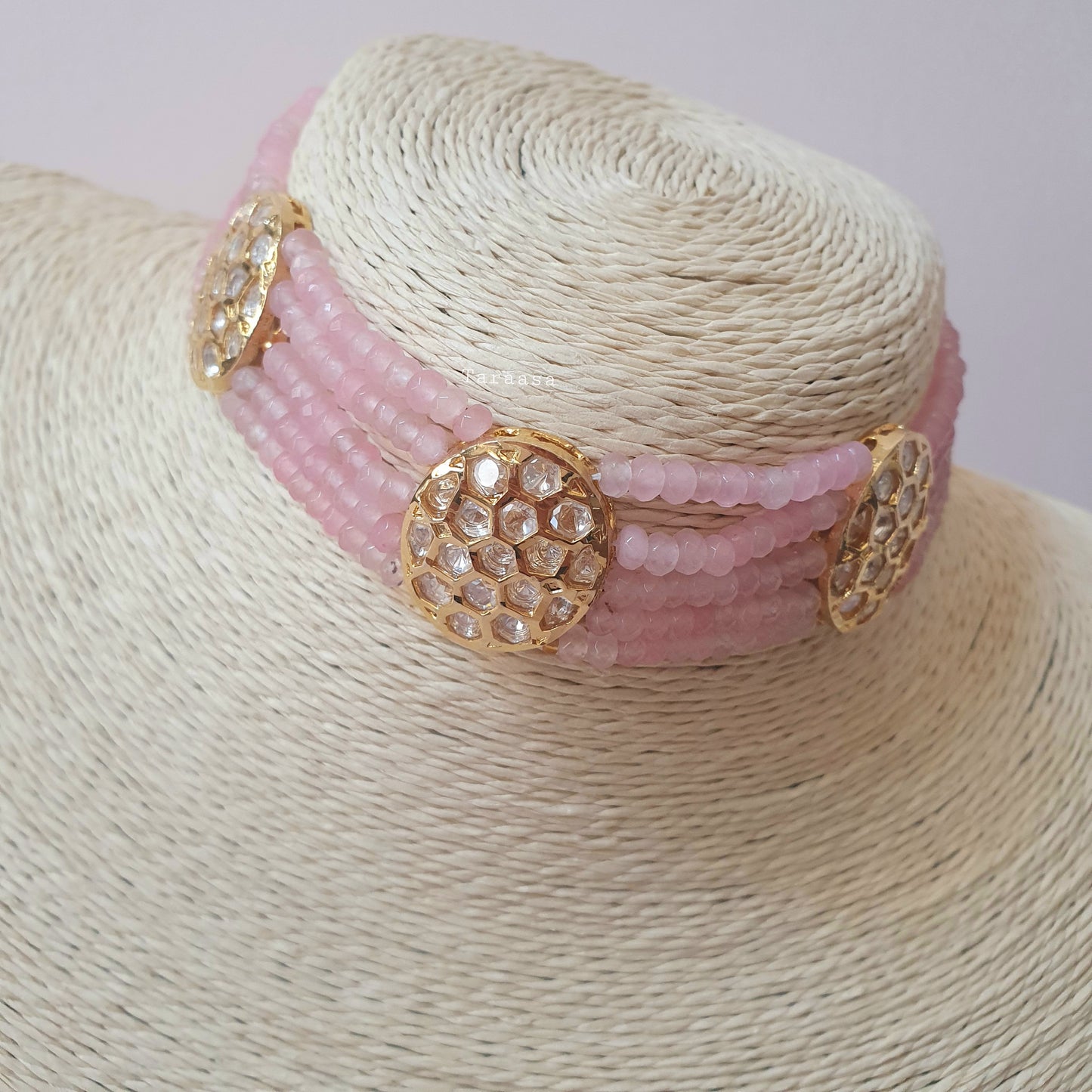 Pink Kundan Choker