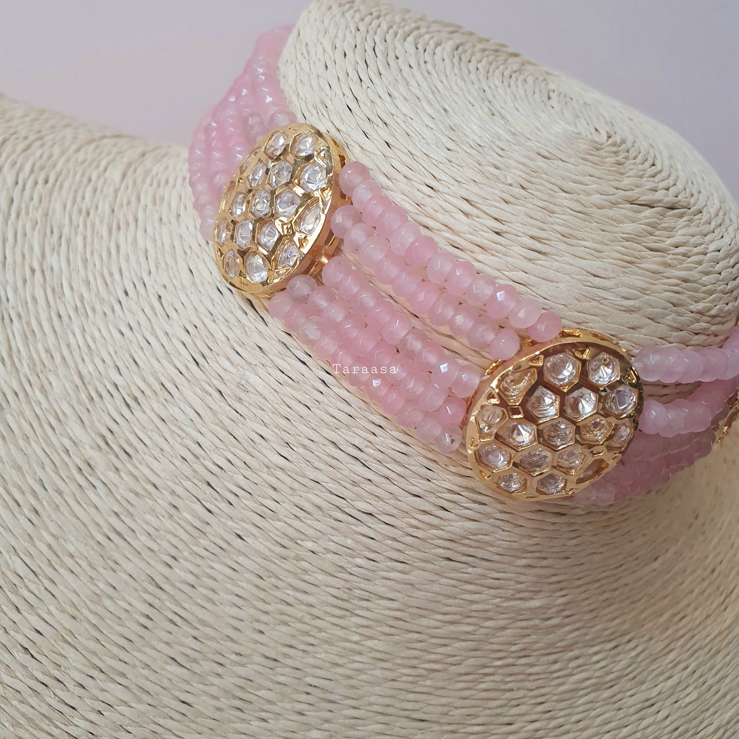 Pink Kundan Choker