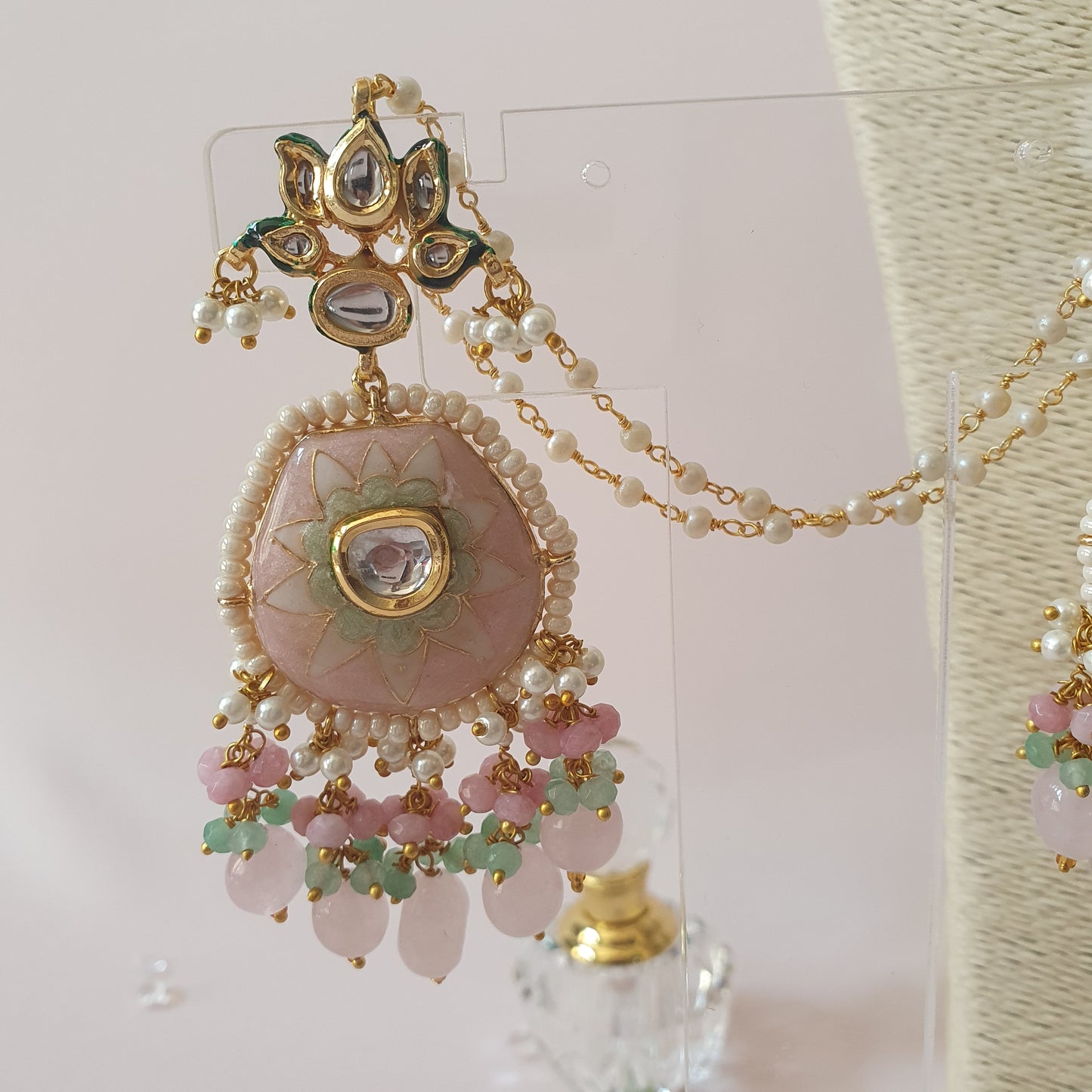 Pink Meenakari Choker Set