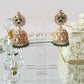 Emerald kundan earrings