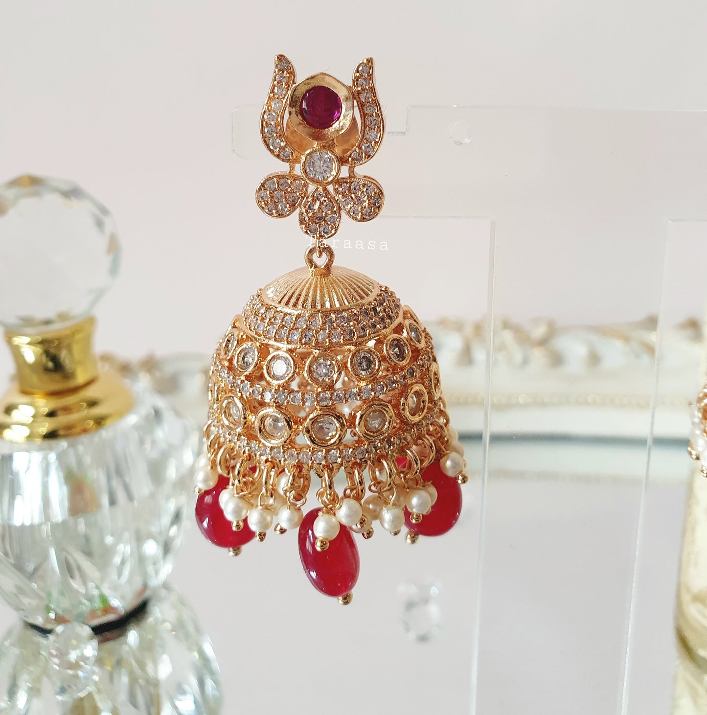 Red Kundan Jumkhis
