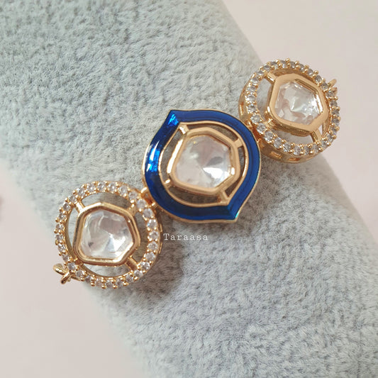 Royal Blue Meenakari & Kundan Bracelet