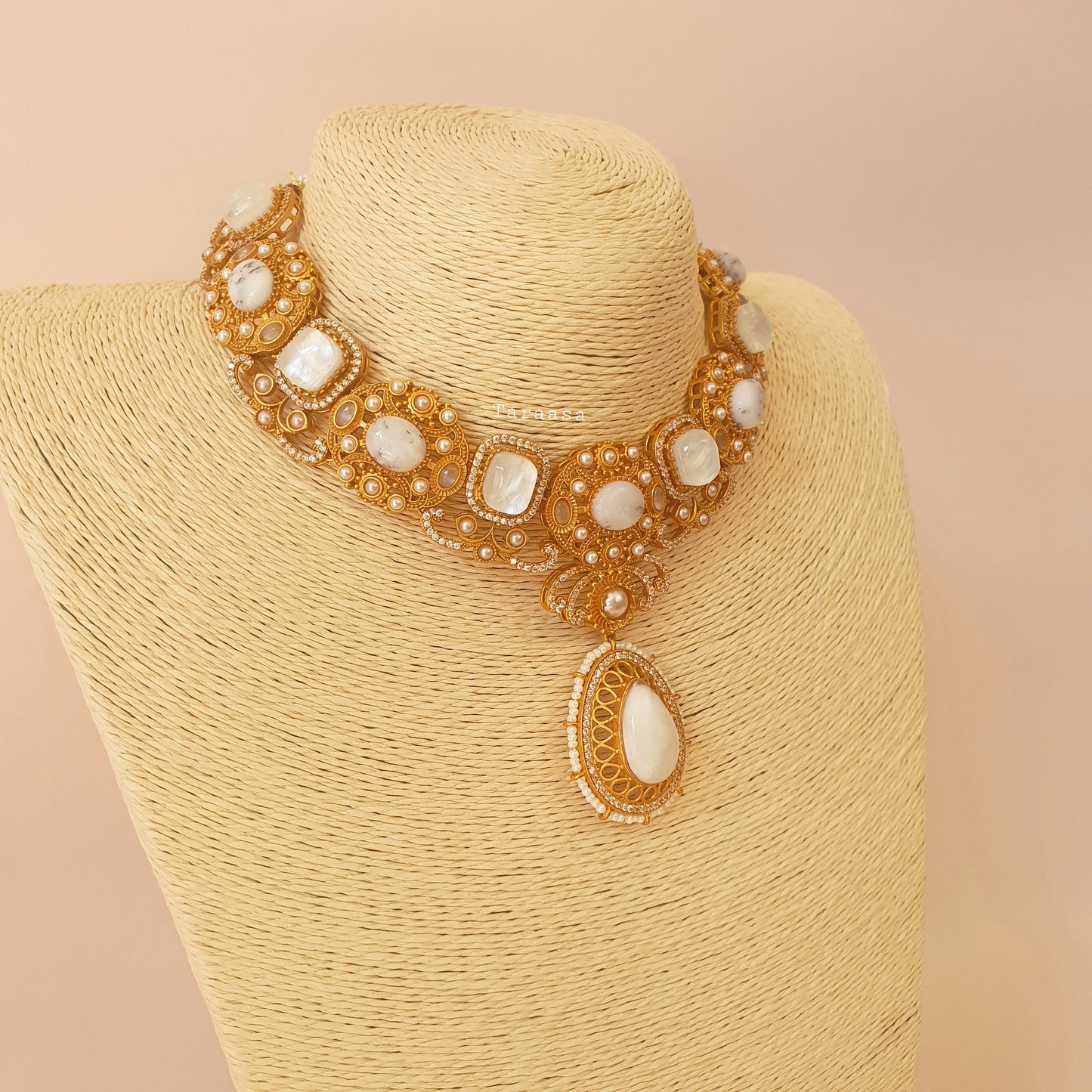 White Marble Choker