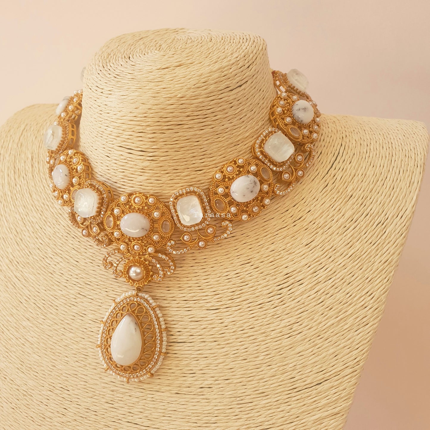 White Marble Choker