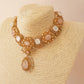 Pink & White Marble Choker