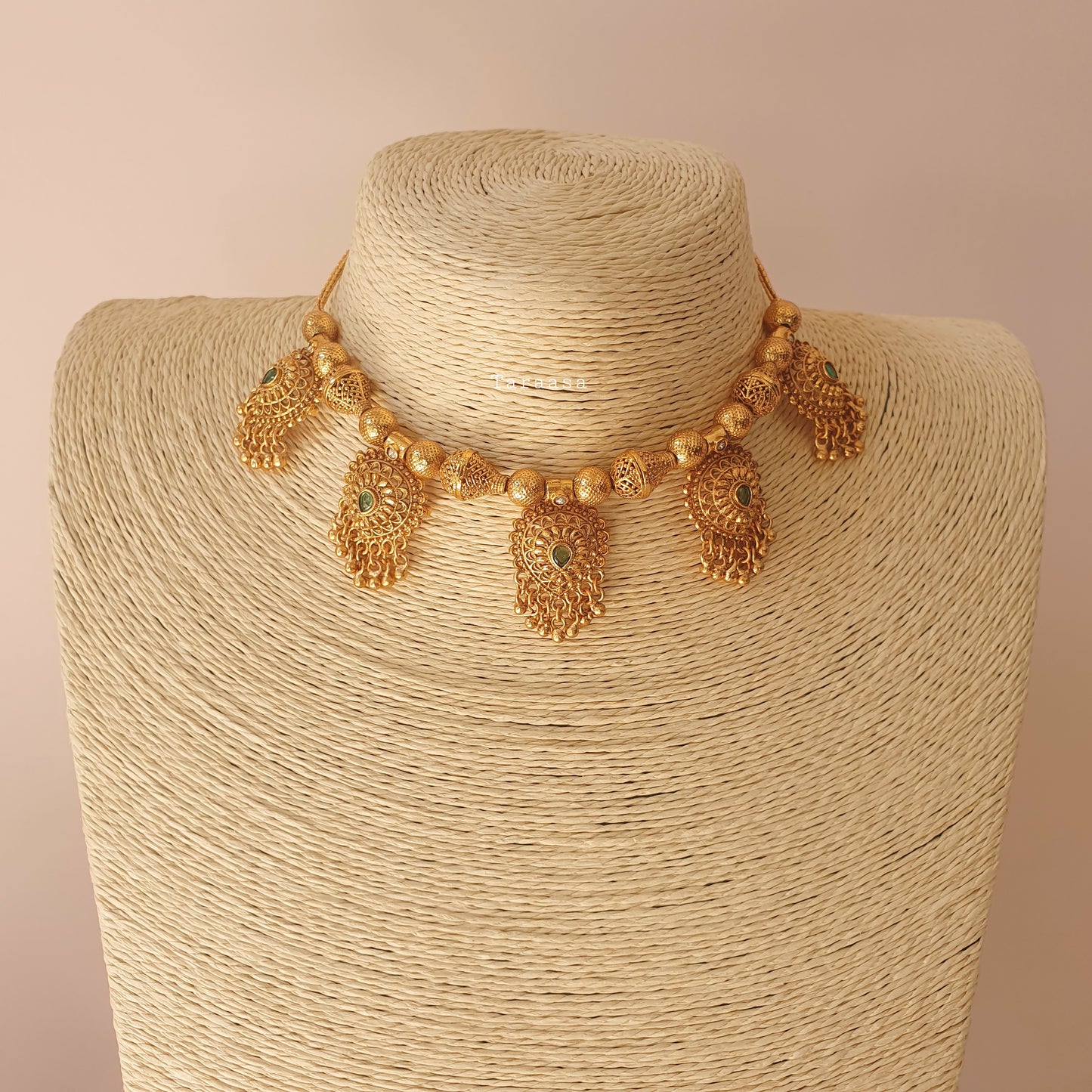 Traditional Emerald Nakshi Choker
