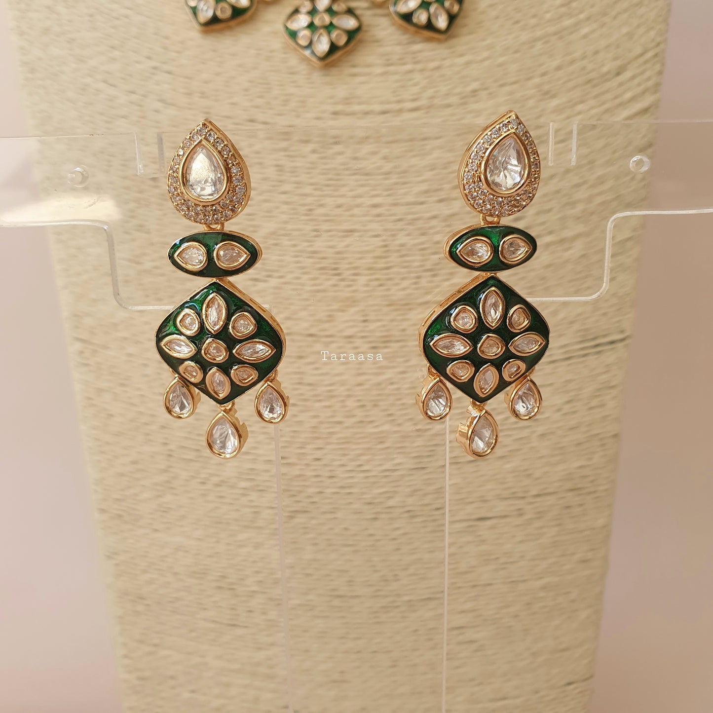 Emerald Meenakari & Kundan Necklace