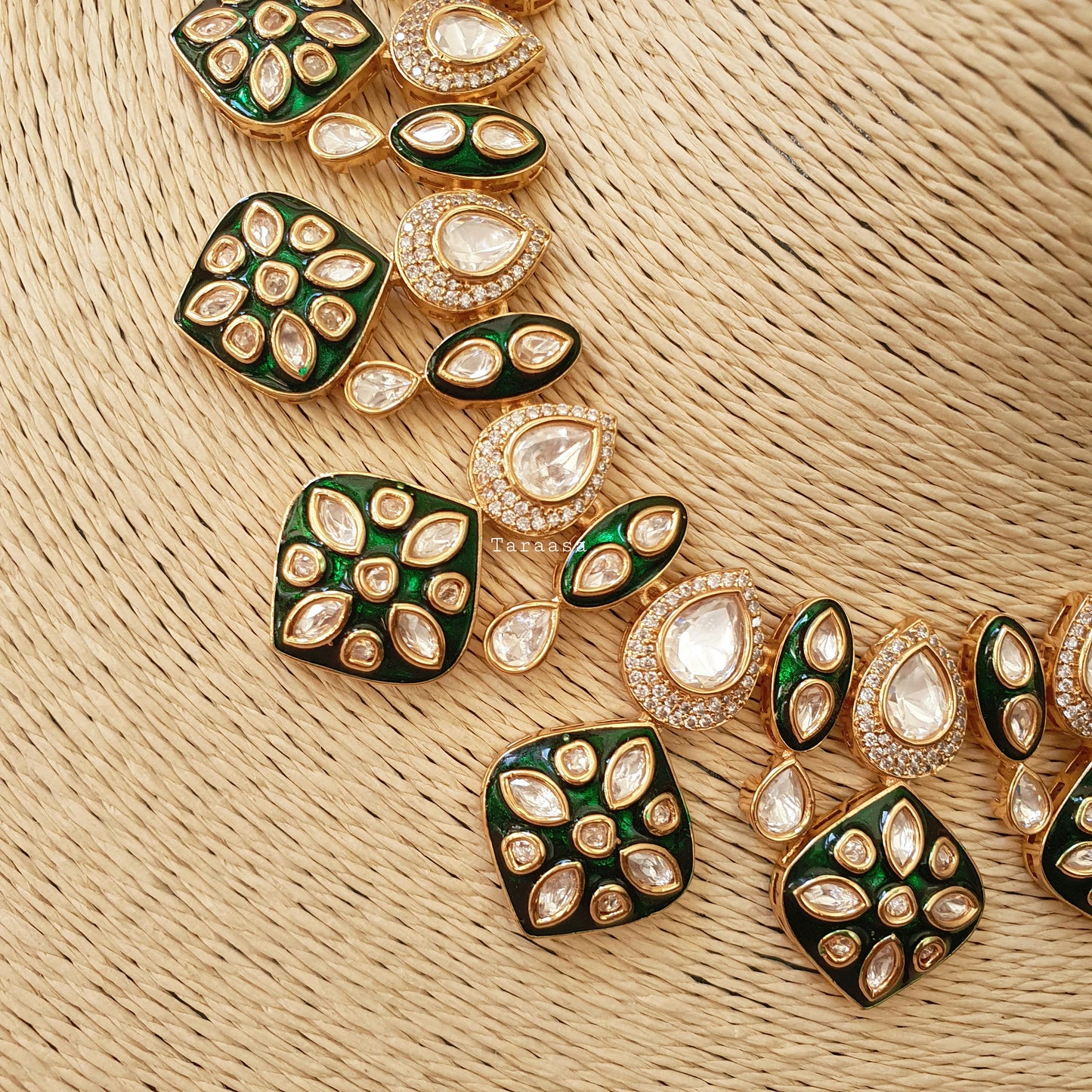 Emerald Meenakari & Kundan Necklace