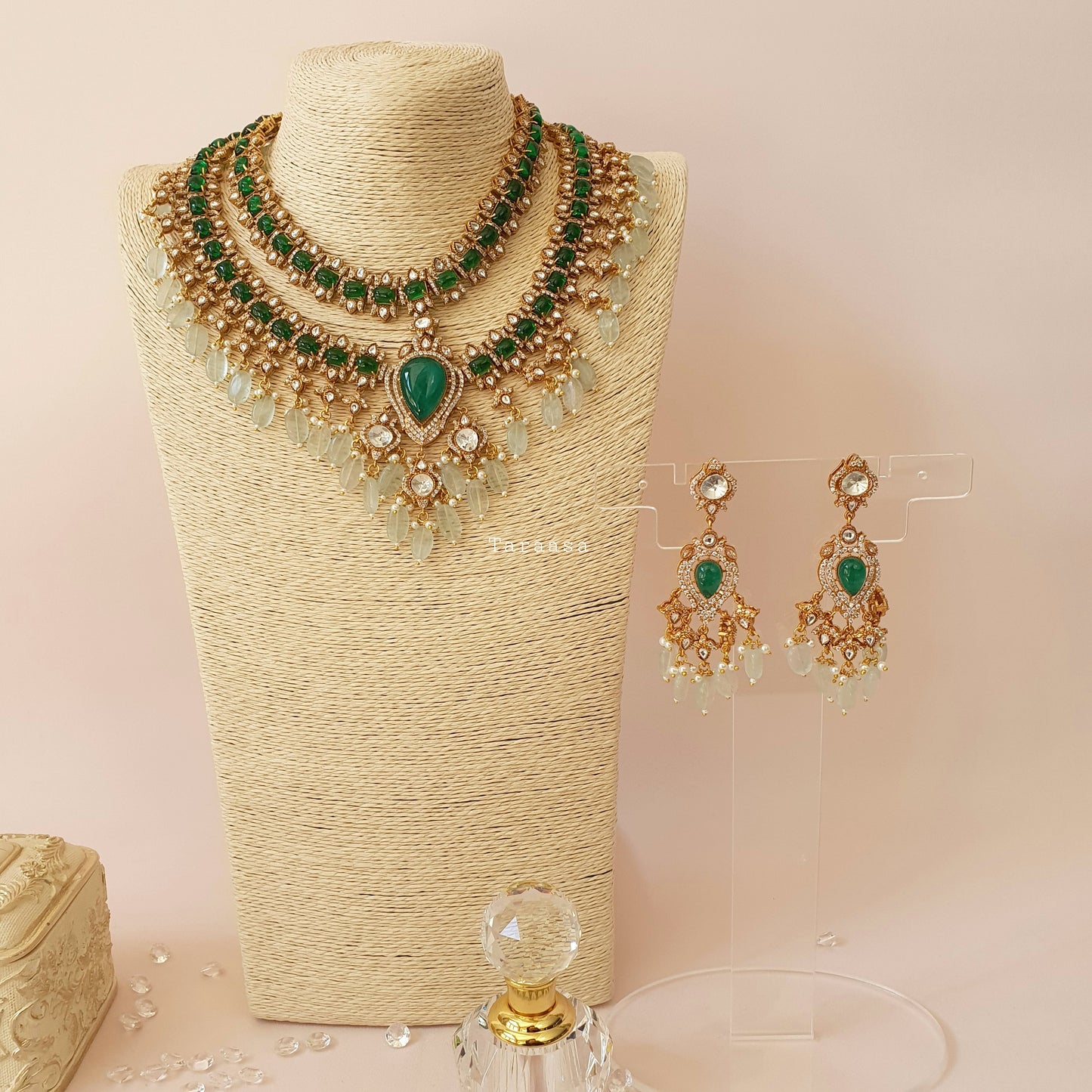 Emerald Layered Choker