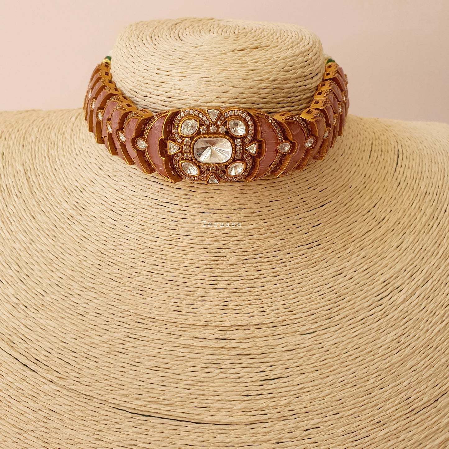 Pink Kundan Choker