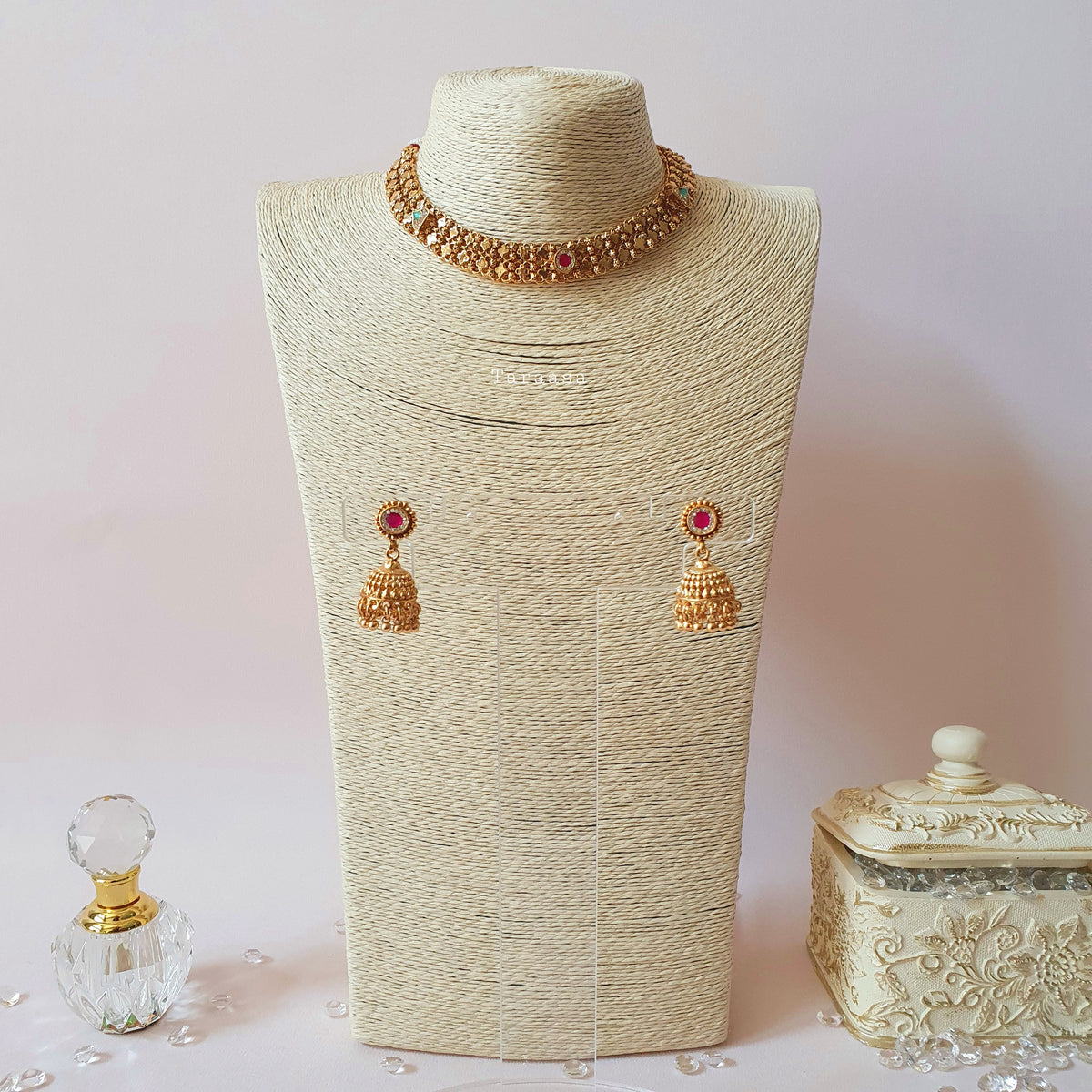 Pink & Turquoise Choker Set