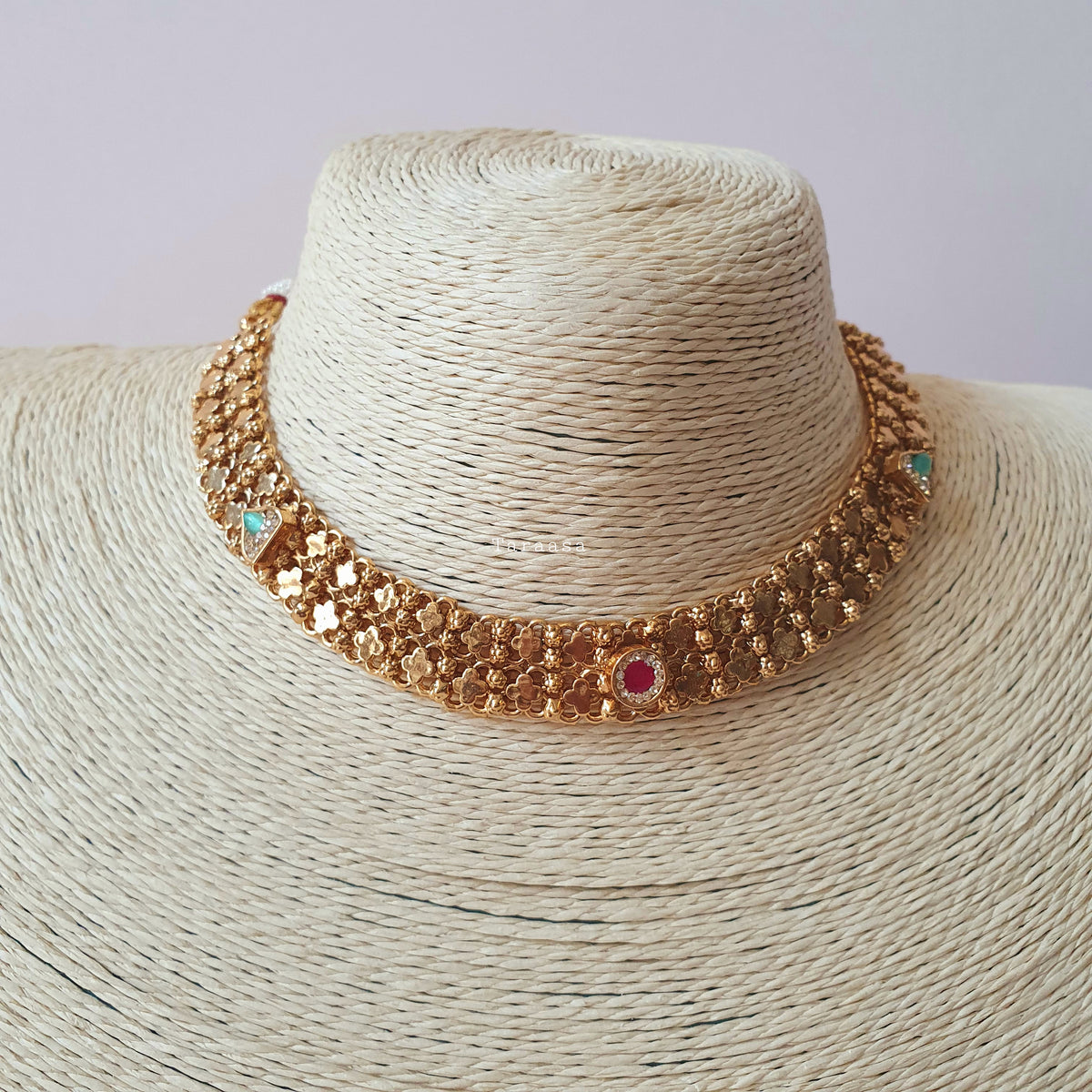 Pink & Turquoise Choker Set