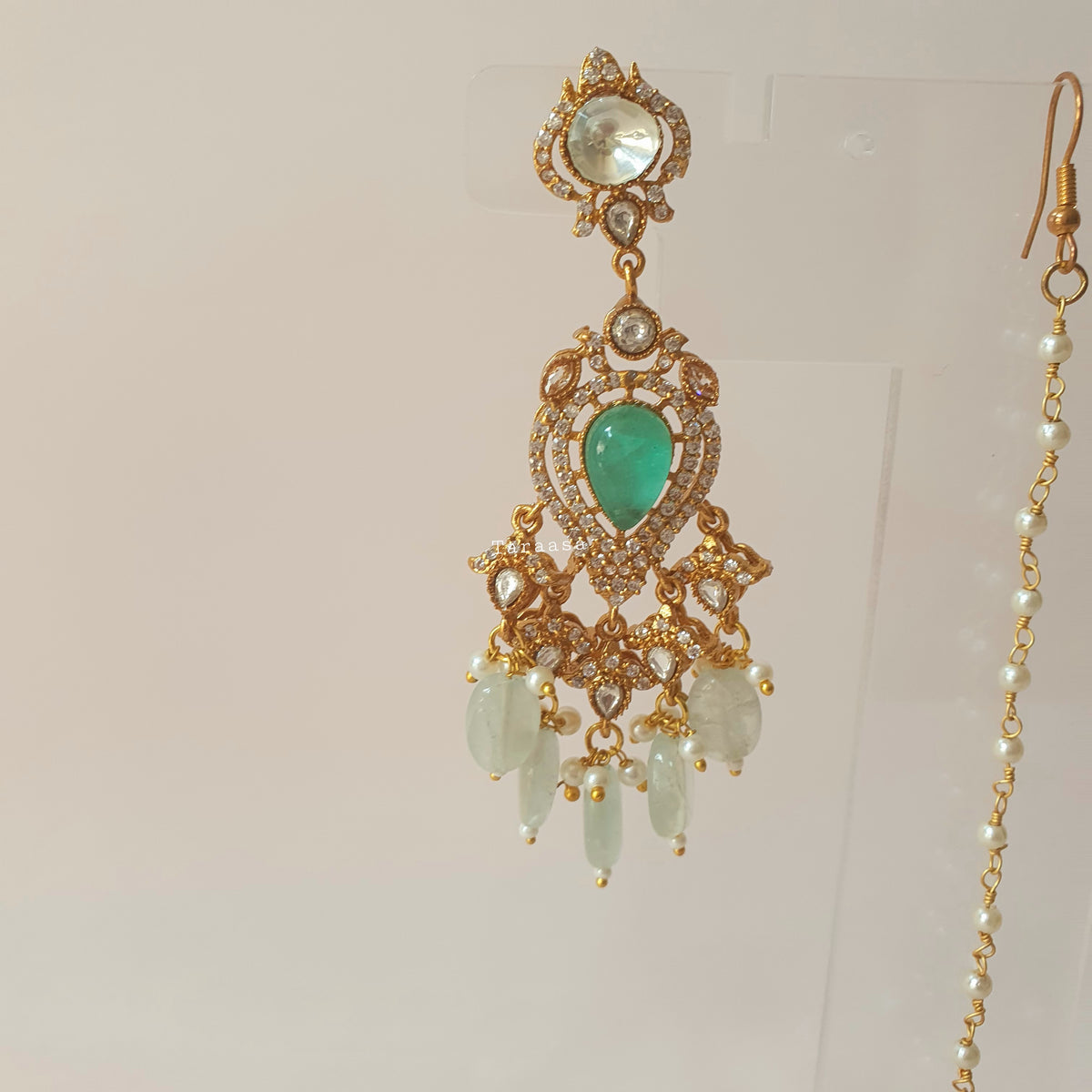 Pink & Green Layered Necklace Set