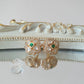 Kundan Stud Earrings Green