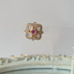 Kundan Stud Earrings- Pink