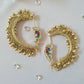 Kundan Parrot Earrcuffs Multicolour